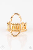 Paparazzi Center Chic - Gold - Ring - Trend Blend / Fashion Fix Exclusive - Glitzygals5dollarbling Paparazzi Boutique 