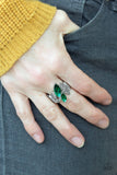 Paparazzi Stay Sassy - Green - Marquise Shape Rhinestone - Ring - Glitzygals5dollarbling Paparazzi Boutique 