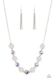 Paparazzi Refined Reflections - Purple - Necklace & Earrings - Glitzygals5dollarbling Paparazzi Boutique 