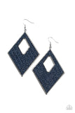 Paparazzi Accessories Woven Wanderer - Blue Earrings - Glitzygals5dollarbling Paparazzi Boutique 