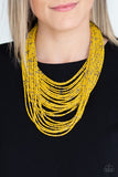 Paparazzi Rio Rainforest - Yellow Seed Bead Necklace - Glitzygals5dollarbling Paparazzi Boutique 