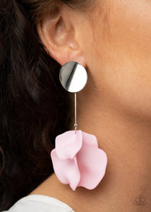 Paparazzi Earrings ~ Petal Pathways - Pink - Glitzygals5dollarbling Paparazzi Boutique 