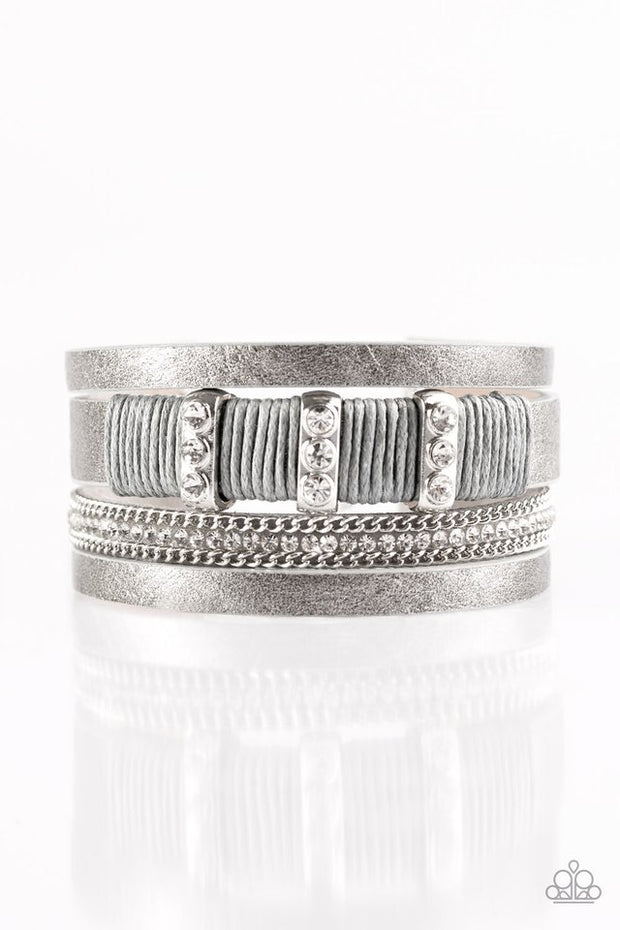 Paparazzi Fame Night Silver Bracelet - Glitzygals5dollarbling Paparazzi Boutique 
