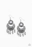 Paparazzi Earring ~ Mantra to Mantra - Silver - Glitzygals5dollarbling Paparazzi Boutique 