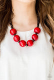 Paparazzi Oh My Miami - Red - Necklace & Earrings - Glitzygals5dollarbling Paparazzi Boutique 