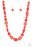 Here Today, Gondola Tomorrow Red ~ Paparazzi Necklace - Glitzygals5dollarbling Paparazzi Boutique 
