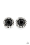 Floral Glow - black - Paparazzi Post earrings - Glitzygals5dollarbling Paparazzi Boutique 