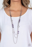 Starry-Eyed Eloquence Purple ~ Paparazzi Necklace - Glitzygals5dollarbling Paparazzi Boutique 