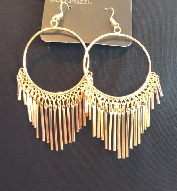 Paparazzi Sol Food Gold Earrings - Glitzygals5dollarbling Paparazzi Boutique 