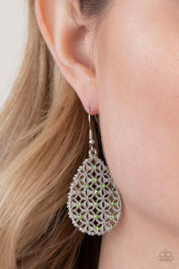 Paparazzi Earring ~ Glorious Gardens - Green - Glitzygals5dollarbling Paparazzi Boutique 