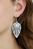 Paparazzi Take A WALKABOUT - Silver - Gray Bead - Ornate Silver Earrings - Glitzygals5dollarbling Paparazzi Boutique 