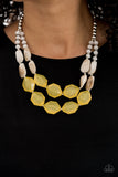 Paparazzi Seacoast Sunset Yellow Summer Party Pack Exclusive Necklace - Glitzygals5dollarbling Paparazzi Boutique 