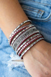 Paparazzi Bracelet ~ Rhinestone Rumble - Red - Glitzygals5dollarbling Paparazzi Boutique 