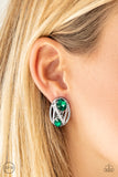 Paparazzi Wheres The FIREWORK? - Green CLIP-ON Earrings - Glitzygals5dollarbling Paparazzi Boutique 