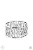 Camelot Couture Silver ~ Paparazzi Bracelet - Glitzygals5dollarbling Paparazzi Boutique 