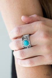 Summer Oasis Blue Ring - Glitzygals5dollarbling Paparazzi Boutique 