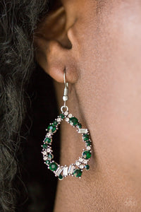 Paparazzi Crushing Couture Green Earrings - Glitzygals5dollarbling Paparazzi Boutique 