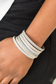 Paparazzi Fight Fire With Fire Silver Urban Bracelet - Glitzygals5dollarbling Paparazzi Boutique 