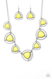 Make A Point Yellow – Paparazzi Necklace - Glitzygals5dollarbling Paparazzi Boutique 