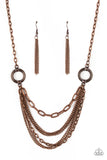 Paparazzi Accessories CHAINS of Command Copper Necklace - Glitzygals5dollarbling Paparazzi Boutique 