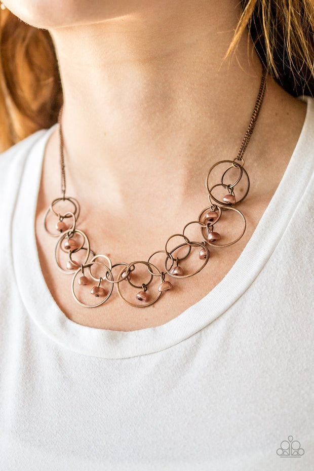 Paparazzi Seafront Scene Copper Necklace - Glitzygals5dollarbling Paparazzi Boutique 