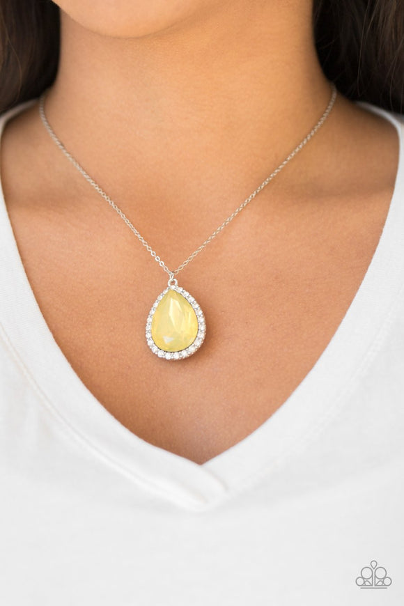 Come of AGELESS - Yellow Necklace Paparazzi Accessories - Glitzygals5dollarbling Paparazzi Boutique 