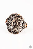 Paparazzi Good For The SOL - Copper - Sunburst Pattern - Ring - Glitzygals5dollarbling Paparazzi Boutique 