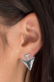 Paparazzi Get Into the Spear-It Silver Post Earrings - Glitzygals5dollarbling Paparazzi Boutique 