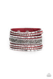 Paparazzi Bracelet ~ Rhinestone Rumble - Red - Glitzygals5dollarbling Paparazzi Boutique 