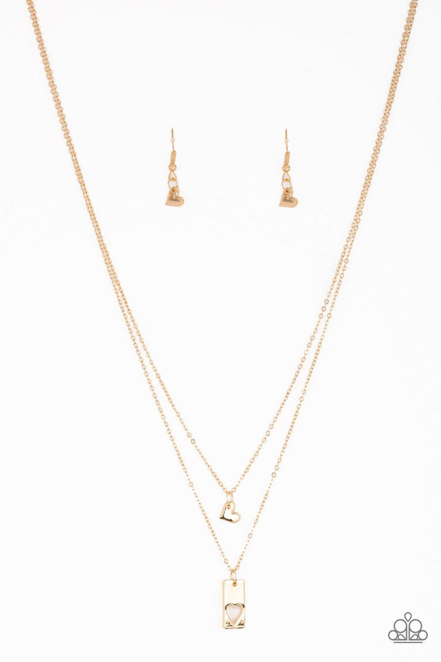 Paparazzi Jewelry Valentines Not Your Damsel Gold Necklace - Glitzygals5dollarbling Paparazzi Boutique 