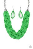 Paparazzi The Great Outback - Green Seed Bead Necklace - Glitzygals5dollarbling Paparazzi Boutique 