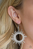 Paparazzi All Sizzle Silver Earrings - Glitzygals5dollarbling Paparazzi Boutique 