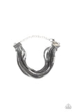 Paparazzi Out of the Box - black - Gunmetal clasp bracelet - Glitzygals5dollarbling Paparazzi Boutique 