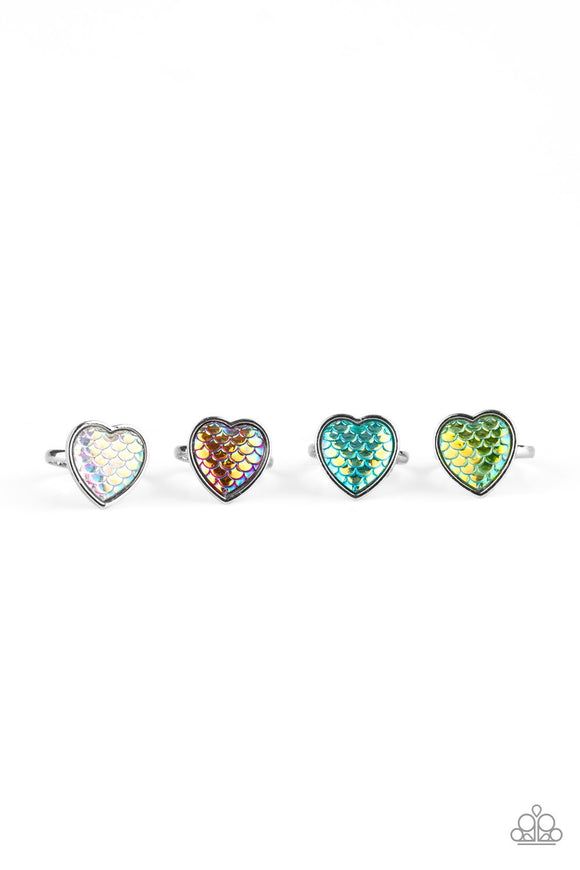 Paparazzi Starlet Shimmer Rings - 10 - MERMAID TAIL HEARTS! White, Blue, Pink, Green & Multicolored. - Glitzygals5dollarbling Paparazzi Boutique 