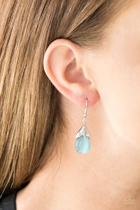 Paparazzi Spring Dew - Blue Moonstone - Silver Earrings - Glitzygals5dollarbling Paparazzi Boutique 