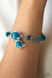 Paparazzi Crowd Pleaser - Blue - Shimmer Silver Chains - Bracelet - Glitzygals5dollarbling Paparazzi Boutique 