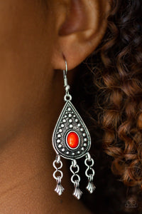 Paparazzi “Sahara Song” Red Earrings - Glitzygals5dollarbling Paparazzi Boutique 