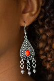 Paparazzi “Sahara Song” Red Earrings - Glitzygals5dollarbling Paparazzi Boutique 