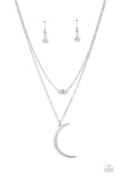 Modern Moonbeam Silver ~ Paparazzi Necklace - Glitzygals5dollarbling Paparazzi Boutique 