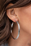 TREAD All About It - silver - Paparazzi earrings - Glitzygals5dollarbling Paparazzi Boutique 