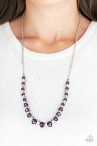 Paparazzi Stratosphere Sparkle - Purple - Silver Necklace and matching Earrings - Glitzygals5dollarbling Paparazzi Boutique 