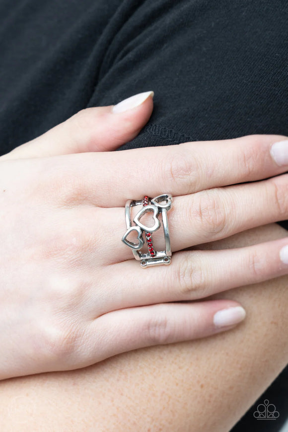 Give Me Amor Red ~ Paparazzi Ring - Glitzygals5dollarbling Paparazzi Boutique 