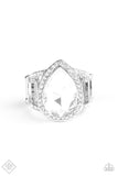 Paparazzi BLINGing Down the House White Fashion Fix Exclusive Ring - Glitzygals5dollarbling Paparazzi Boutique 