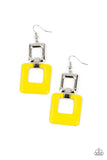 Paparazzi Earring ~ Twice As Nice - Yellow - Glitzygals5dollarbling Paparazzi Boutique 