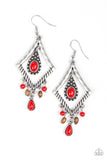 Southern Sunsets - red - Paparazzi earrings - Glitzygals5dollarbling Paparazzi Boutique 