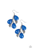 Paparazzi Seaside Stunner - Blue - Silver Teardrop Earrings - Glitzygals5dollarbling Paparazzi Boutique 