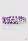 Paparazzi Immeasurably Infinite - Purple - Silver Infinity Charm - Set of 3 Bracelets - Glitzygals5dollarbling Paparazzi Boutique 