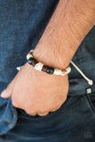 Paparazzi Back In The Backwoods - Black - Earthy Wooden Beads - Leather Bracelet - Glitzygals5dollarbling Paparazzi Boutique 