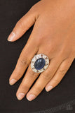 Moonlight Marigold – Blue Paparazzi Ring - Glitzygals5dollarbling Paparazzi Boutique 