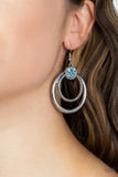 Paparazzi Spun Out Opulence - Blue - Earrings - Glitzygals5dollarbling Paparazzi Boutique 